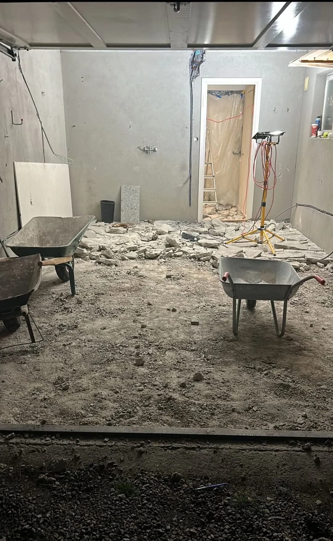 Total renovering av garage till sovrum - Före