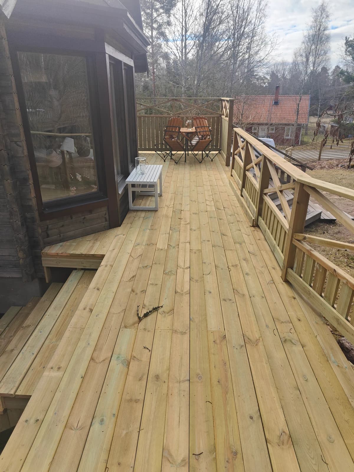 Byggnation av altan med räcke - Efter