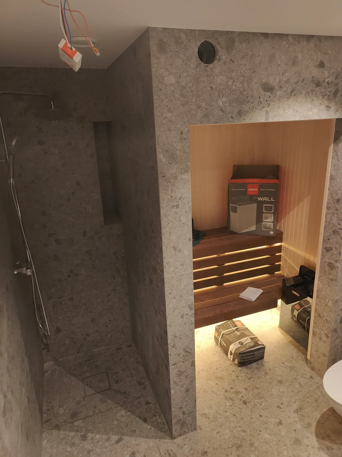 Ombyggnad till dusch och bastu - Efter